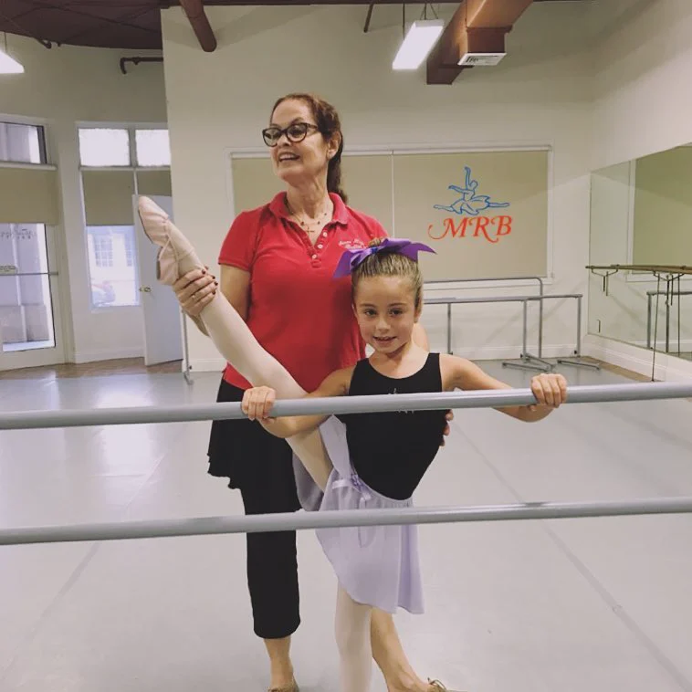 Lourdes Arteaga correcting a student at Miami Royal Ballet